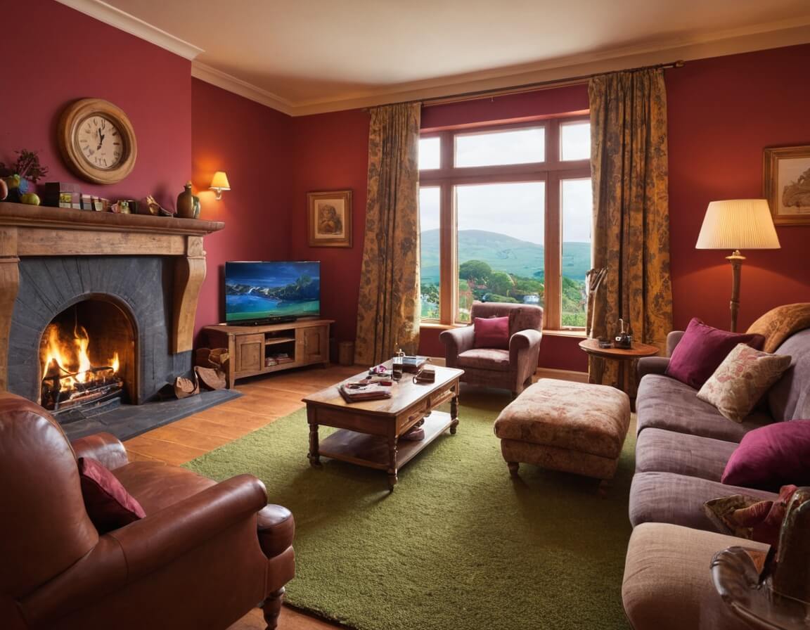 Relaxation area with traditional Indian designs